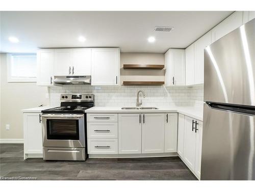 Lower-37 St. Augustine Avenue, Welland, ON - Indoor Photo Showing Kitchen With Stainless Steel Kitchen With Double Sink With Upgraded Kitchen