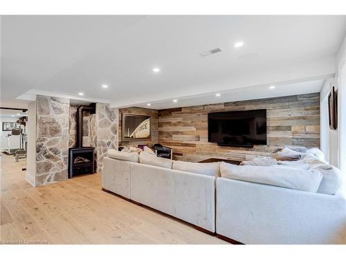 18 Elder Crescent, Ancaster, ON - Indoor Photo Showing Living Room With Fireplace