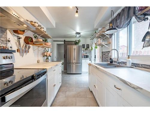 51 Leggett Crescent, Hamilton, ON - Indoor Photo Showing Kitchen With Double Sink