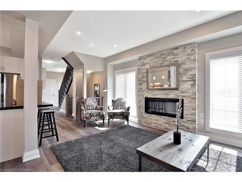 1 Garlent Avenue, Ancaster, ON - Indoor Photo Showing Living Room With Fireplace