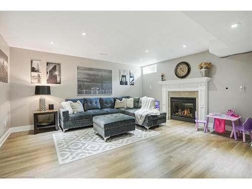 8 Felicia Court, Hamilton, ON - Indoor Photo Showing Living Room With Fireplace