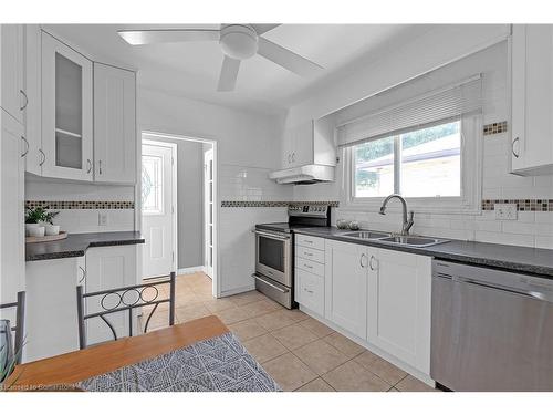 Upper-49 Cheryl Avenue, Hamilton, ON - Indoor Photo Showing Kitchen With Double Sink