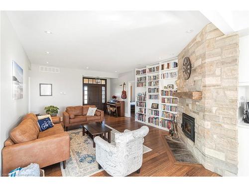 5890 Regional Road 20, Smithville, ON - Indoor Photo Showing Living Room With Fireplace