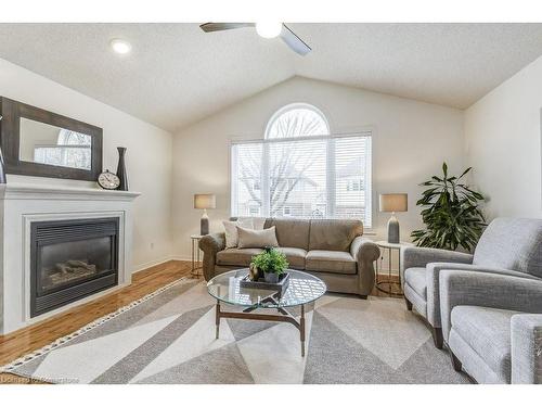 32 Brookhurst Crescent, Waterdown, ON - Indoor Photo Showing Living Room With Fireplace