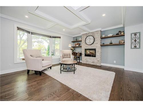 329 Silvana Crescent, Burlington, ON - Indoor Photo Showing Living Room With Fireplace