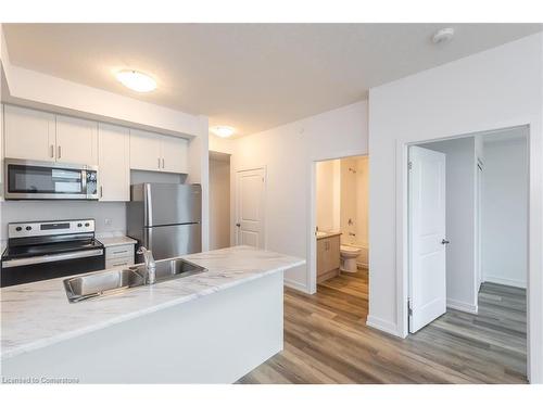 417-5055 Greenlane Road, Beamsville, ON - Indoor Photo Showing Kitchen With Stainless Steel Kitchen With Double Sink