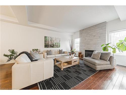 2244 Dewsbury Drive, Oakville, ON - Indoor Photo Showing Living Room With Fireplace