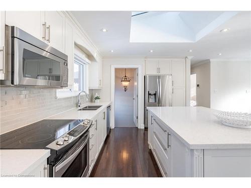 5247 Spruce Avenue, Burlington, ON - Indoor Photo Showing Kitchen With Stainless Steel Kitchen With Double Sink With Upgraded Kitchen