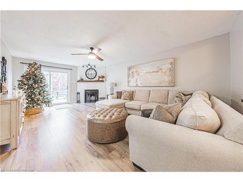 14 Gatestone Drive, Hamilton, ON - Indoor Photo Showing Living Room With Fireplace