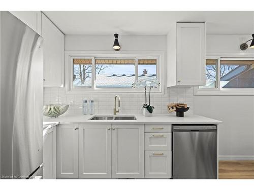 20 Burfield Avenue, Hamilton, ON - Indoor Photo Showing Kitchen With Double Sink