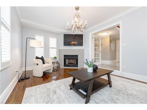 1225 Saddler Circle, Oakville, ON - Indoor Photo Showing Living Room With Fireplace