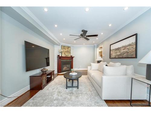 1225 Saddler Circle, Oakville, ON - Indoor Photo Showing Living Room With Fireplace