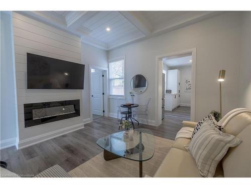 5 Florence Street, Hamilton, ON - Indoor Photo Showing Living Room With Fireplace