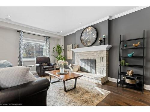 504 Mathewman Crescent, Burlington, ON - Indoor Photo Showing Living Room With Fireplace