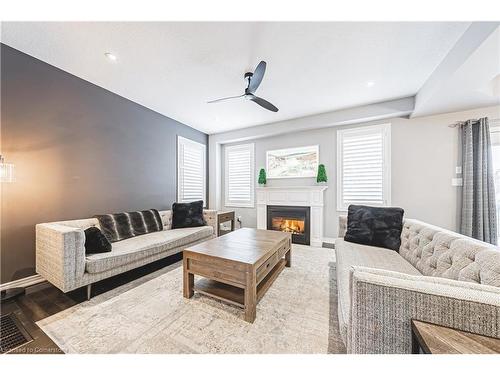 48 Madonna Drive, Hamilton, ON - Indoor Photo Showing Living Room With Fireplace