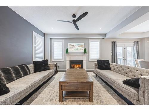 48 Madonna Drive, Hamilton, ON - Indoor Photo Showing Living Room With Fireplace