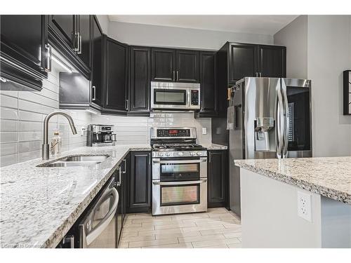 48 Madonna Drive, Hamilton, ON - Indoor Photo Showing Kitchen With Double Sink With Upgraded Kitchen