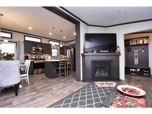 316-673 Brant-Waterloo Road, Ayr, ON - Indoor Photo Showing Living Room With Fireplace