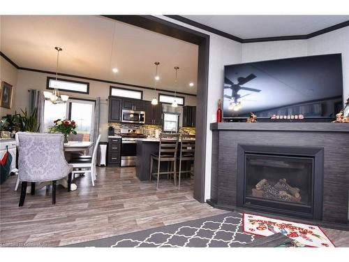 316-673 Brant-Waterloo Road, Ayr, ON - Indoor Photo Showing Living Room With Fireplace