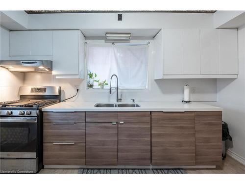 50 1/2 Clyde Street, Hamilton, ON - Indoor Photo Showing Kitchen With Double Sink