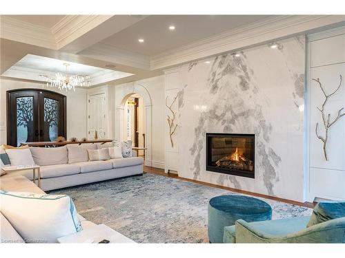 24 Kerr Shaver Terrace, Brantford, ON - Indoor Photo Showing Living Room With Fireplace