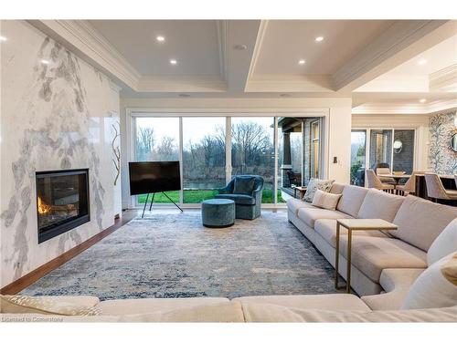 24 Kerr Shaver Terrace, Brantford, ON - Indoor Photo Showing Living Room With Fireplace