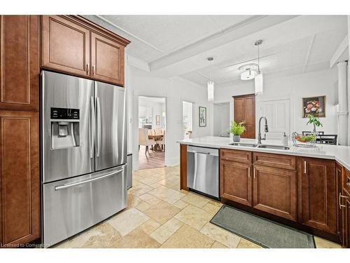 89 Lynden Road, Flamborough, ON - Indoor Photo Showing Kitchen With Double Sink