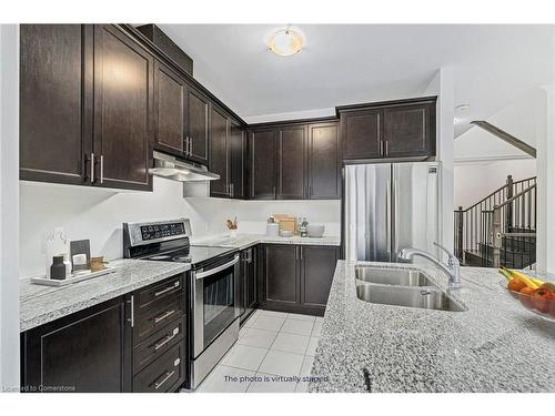 12 Heming Trail Trail, Ancaster, ON - Indoor Photo Showing Kitchen With Stainless Steel Kitchen With Double Sink With Upgraded Kitchen