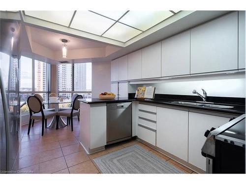 704-55 Kingsbridge Garden Circle, Mississauga, ON - Indoor Photo Showing Kitchen With Double Sink