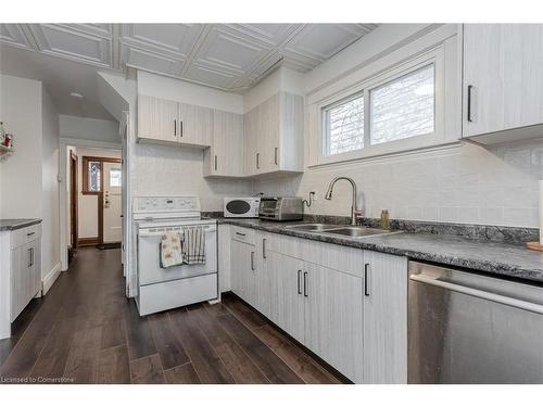 1225 King Street W, Hamilton, ON - Indoor Photo Showing Kitchen With Double Sink