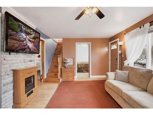 296 Julian Avenue, Hamilton, ON - Indoor Photo Showing Living Room With Fireplace