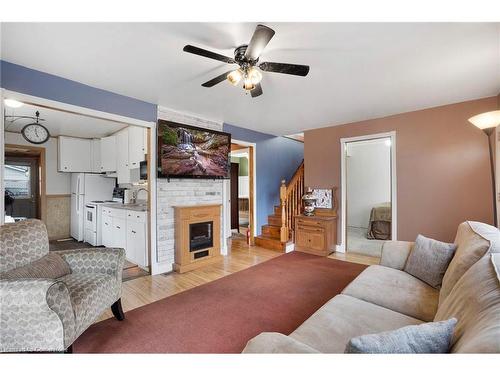 296 Julian Avenue, Hamilton, ON - Indoor Photo Showing Living Room With Fireplace