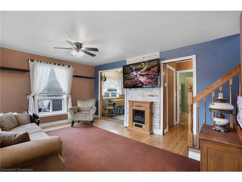 296 Julian Avenue, Hamilton, ON - Indoor Photo Showing Living Room With Fireplace