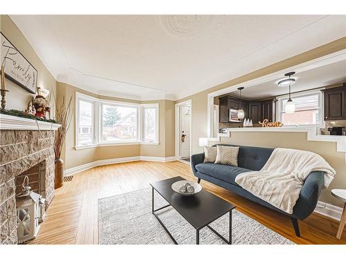 278 East 12Th Street, Hamilton, ON - Indoor Photo Showing Living Room With Fireplace