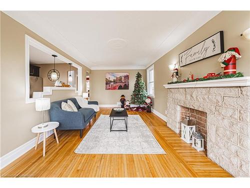 278 East 12Th Street, Hamilton, ON - Indoor Photo Showing Living Room With Fireplace