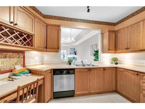 54 Greentrail Drive, Mount Hope, ON - Indoor Photo Showing Kitchen With Double Sink