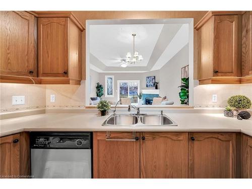 54 Greentrail Drive, Mount Hope, ON - Indoor Photo Showing Kitchen With Double Sink