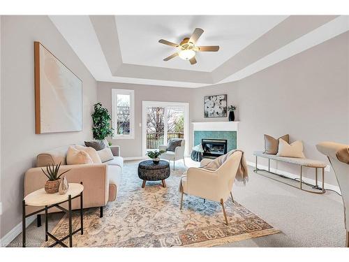 54 Greentrail Drive, Mount Hope, ON - Indoor Photo Showing Other Room With Fireplace