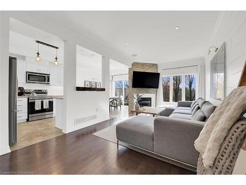 80 Myers Lane, Ancaster, ON - Indoor Photo Showing Living Room With Fireplace