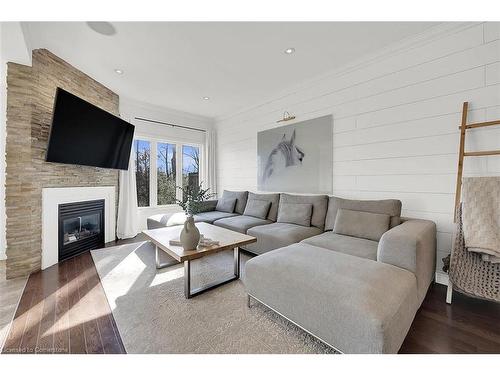 80 Myers Lane, Ancaster, ON - Indoor Photo Showing Living Room With Fireplace