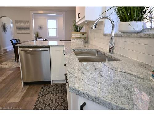 66 Dundurn Street N, Hamilton, ON - Indoor Photo Showing Kitchen With Double Sink