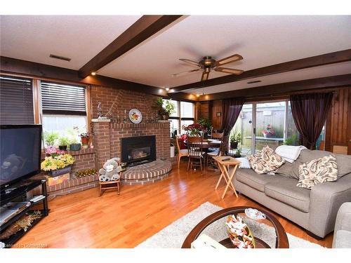 80A Maclennan Avenue, Hamilton, ON - Indoor Photo Showing Living Room With Fireplace