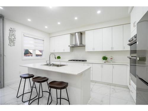 158 Agro Street, Waterdown, ON - Indoor Photo Showing Kitchen With Double Sink With Upgraded Kitchen