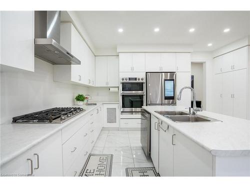 158 Agro Street, Waterdown, ON - Indoor Photo Showing Kitchen With Double Sink With Upgraded Kitchen