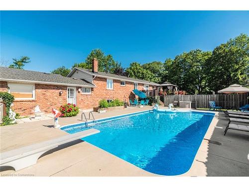 24 Harbinger Drive, Stoney Creek, ON - Outdoor With In Ground Pool