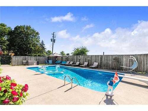 24 Harbinger Drive, Stoney Creek, ON - Outdoor With In Ground Pool With Backyard