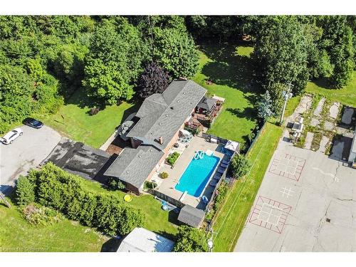 24 Harbinger Drive, Stoney Creek, ON - Outdoor With In Ground Pool With View