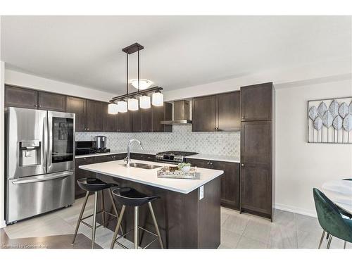 3 Pagebrook Crescent, Stoney Creek, ON - Indoor Photo Showing Kitchen With Stainless Steel Kitchen With Double Sink With Upgraded Kitchen