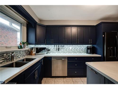 75 Colcrest Street, Hamilton, ON - Indoor Photo Showing Kitchen With Double Sink