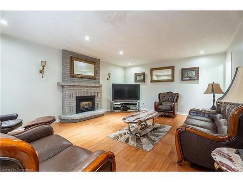 7 Grandoaks Drive, Hamilton, ON - Indoor Photo Showing Living Room With Fireplace